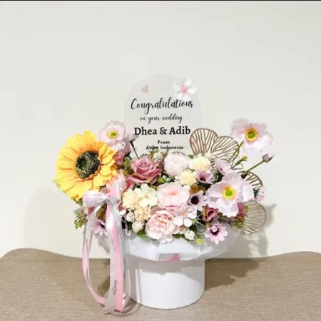 Bloom Box Akrilik Ucapan Wedding Padang Pariaman